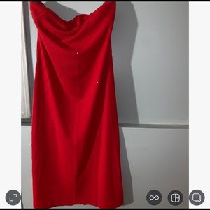 Red Strapless Dress